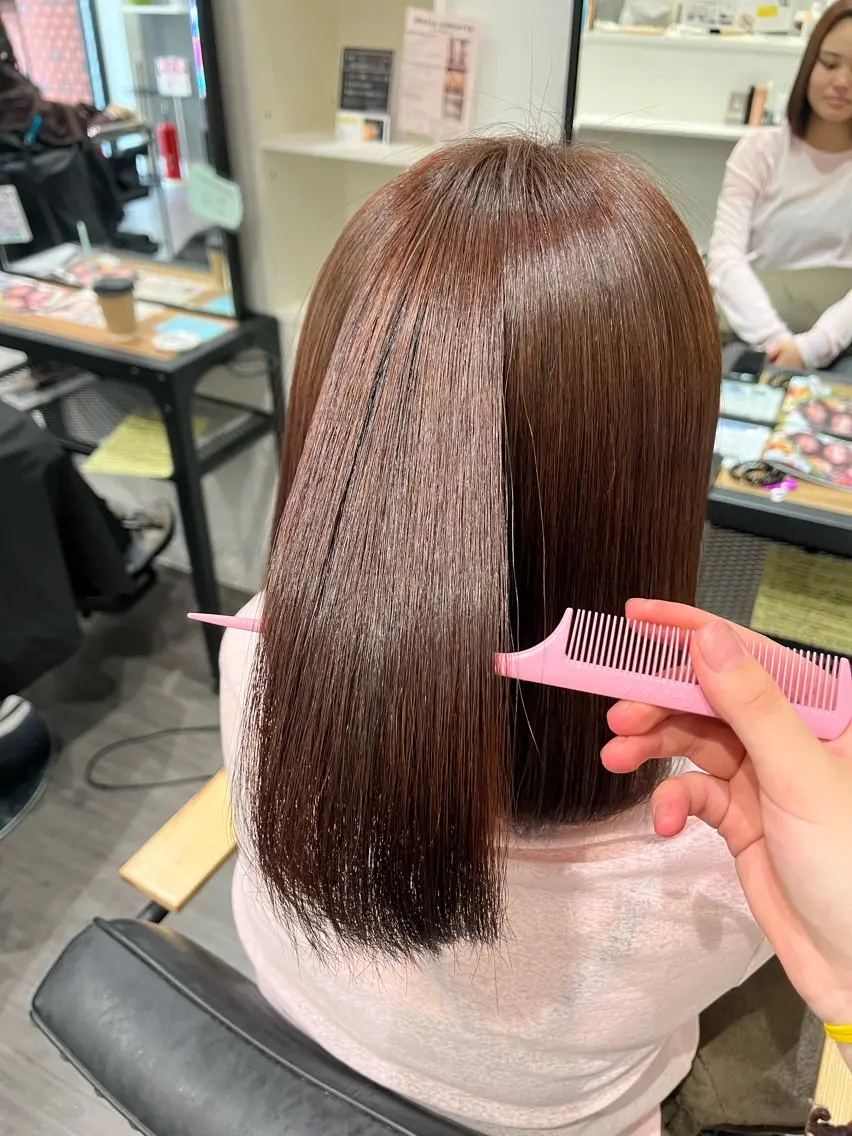 ミディアム カラー ブラウンカラー ピンクカラー ピンクブラウン cocotte🫧 kotomiのヘアスタイル