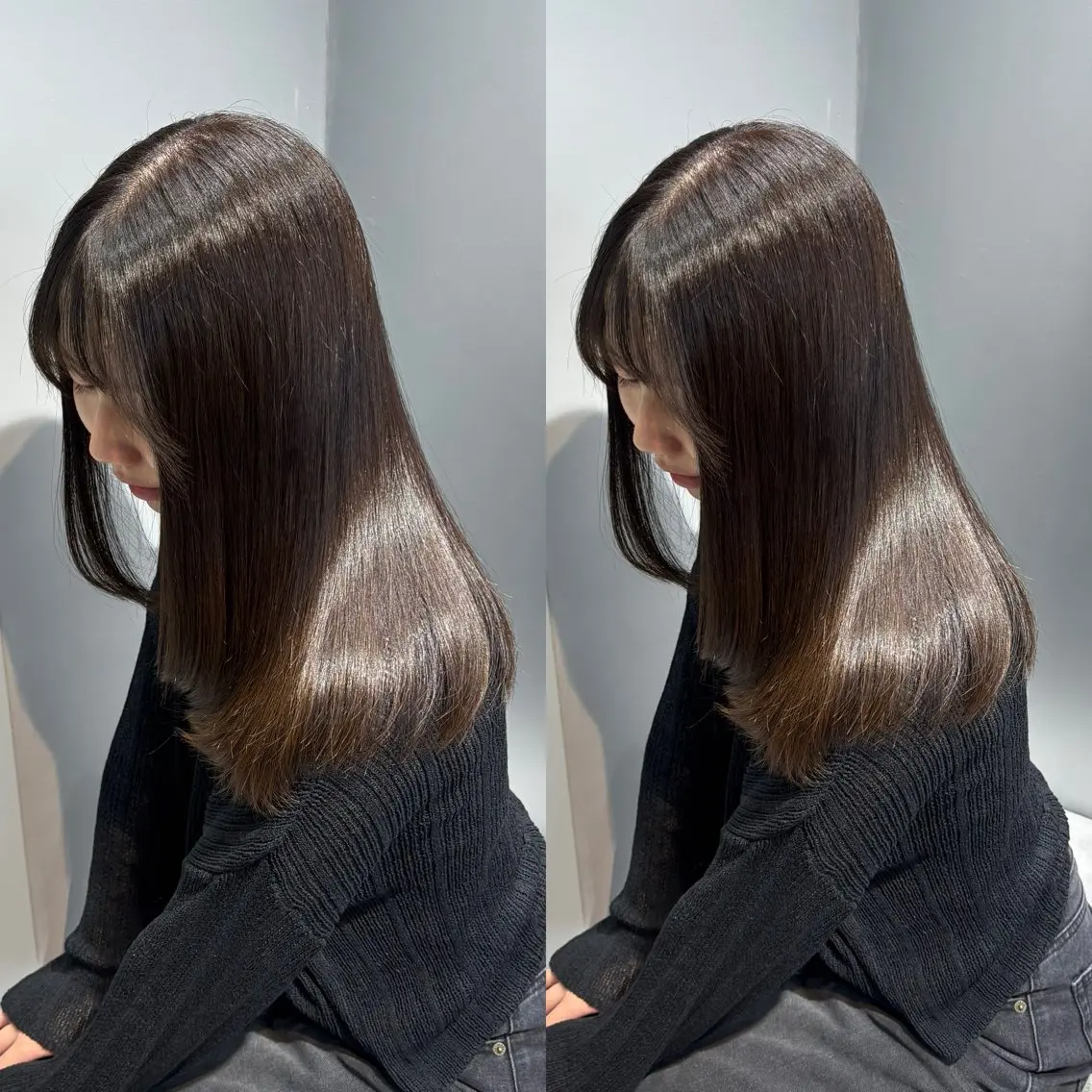 ロング カット ヘアカラー 縮毛矯正 トリートメント 今話題の艶髪矯正 美艶カラー/FUKAのヘアスタイル