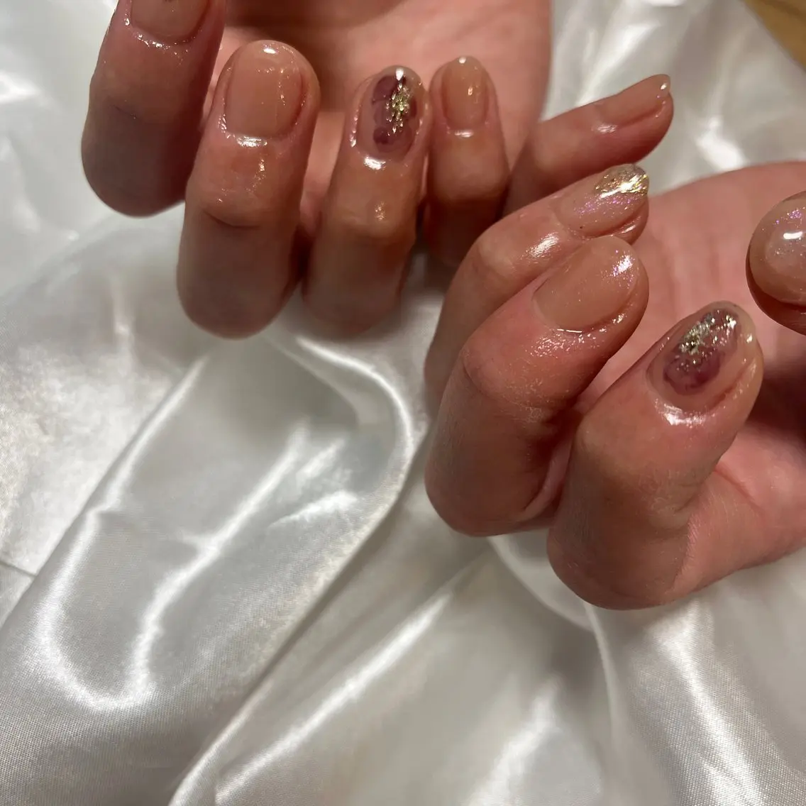 ネイル アートネイル グリーン ハンドネイル nail slow.のネイルデザイン