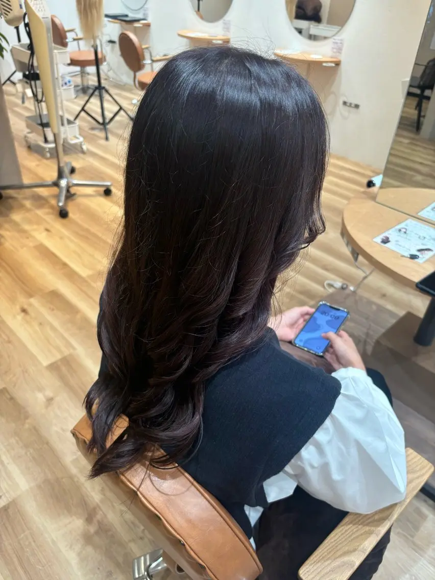 カラー ブラウンカラー ピンクカラー 小林 琉花のヘアスタイル