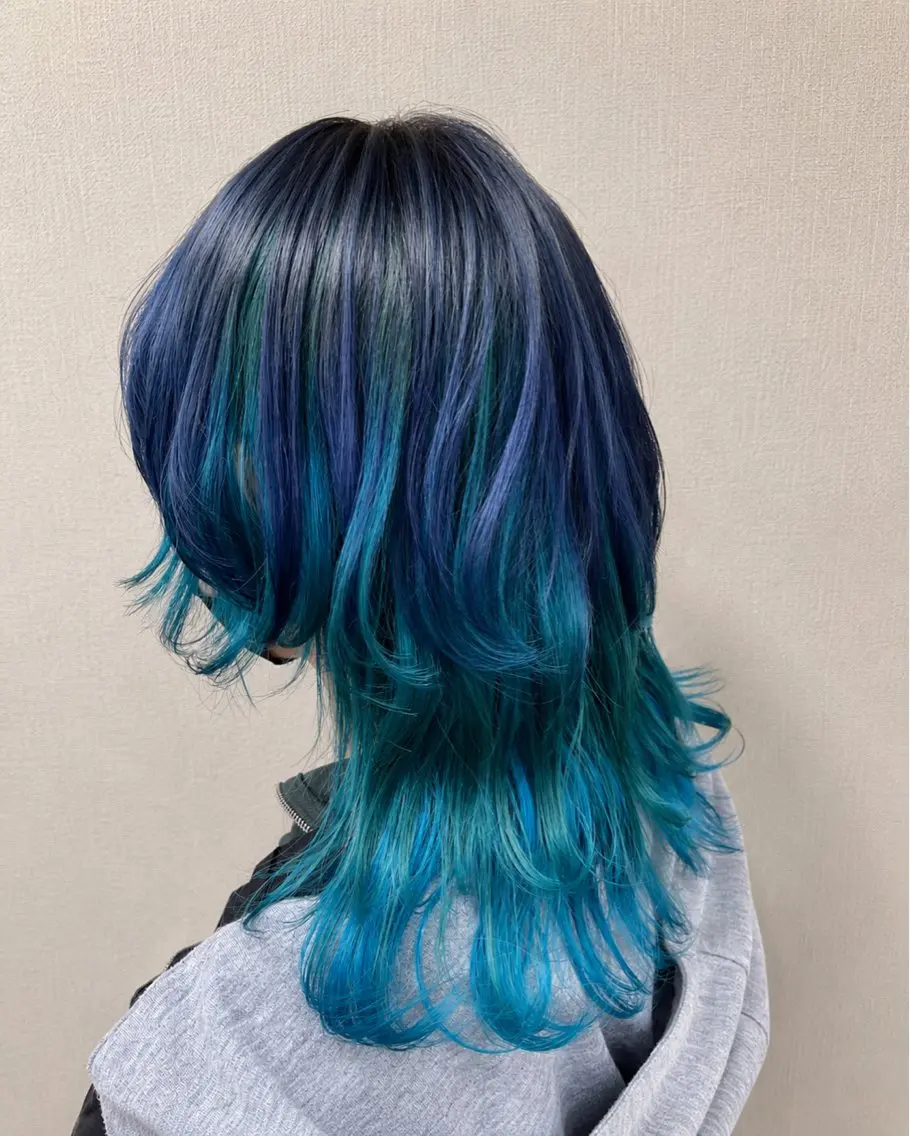 セミロング ウルフカット カット ヘアカラー トリートメント 新宿　デザインカラー /髪質改善 葛西夏海のヘアスタイル