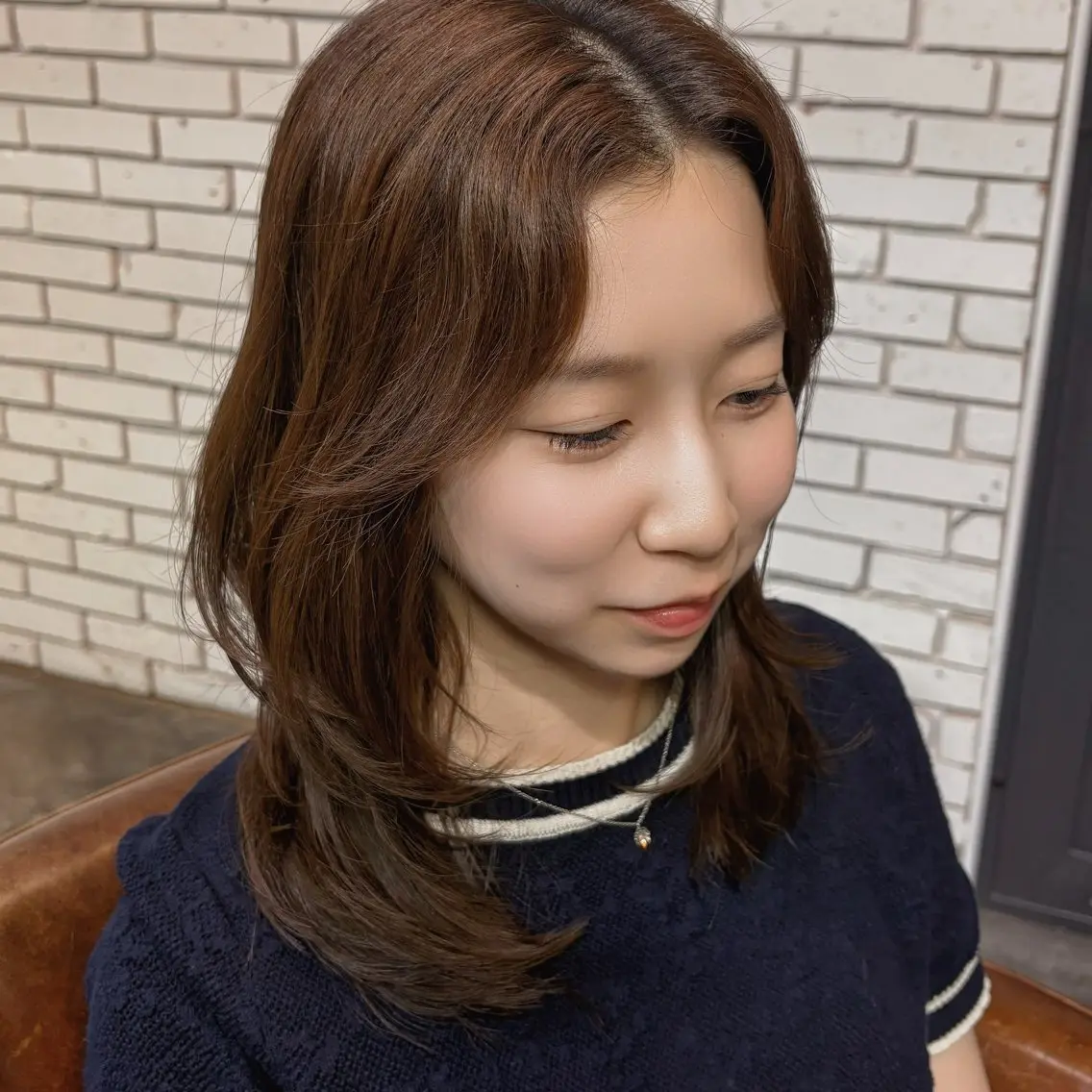 ミディアム ミディアムレイヤー レイヤーカット カット ヘアカラー 韓国ヘア/縮毛矯正 /レイヤー🫧ユイカのヘアスタイル