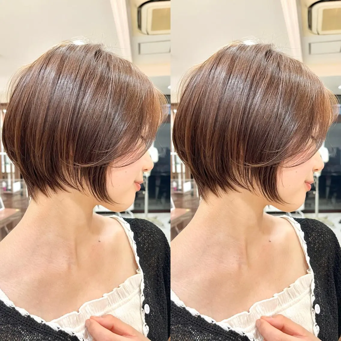 ショート カラー 透明感カラー ミセス ショートヘア 小顔カット カット ヘアカラー トリートメント 《大人気髪質改善》 プログレス国分寺店のヘアスタイル