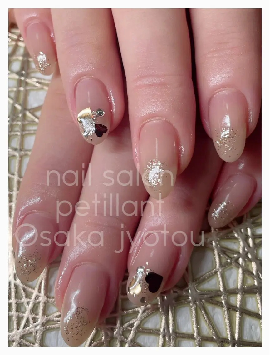 ネイル アートネイル シンプルネイル バレンタイン nail salon petillantのネイルデザイン