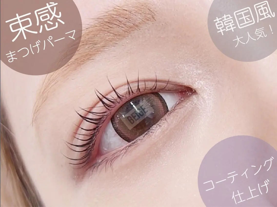 束間◎韓国風まつ毛パーマ🎀/コーティング仕上げ/まつ毛パーマの写真