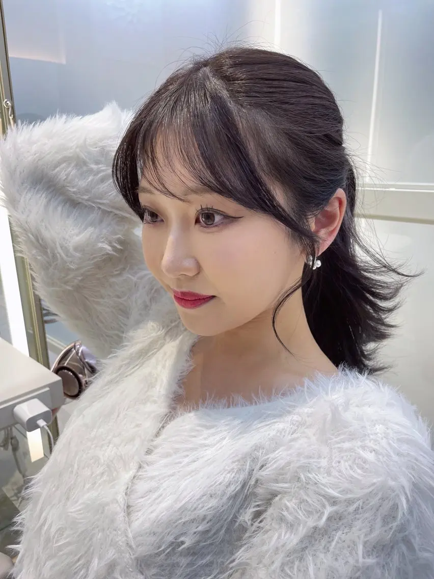 セミロング カット ヘアカラー トリートメント 顔周り/レイヤー /韓国ヘア/TAKUのヘアスタイル