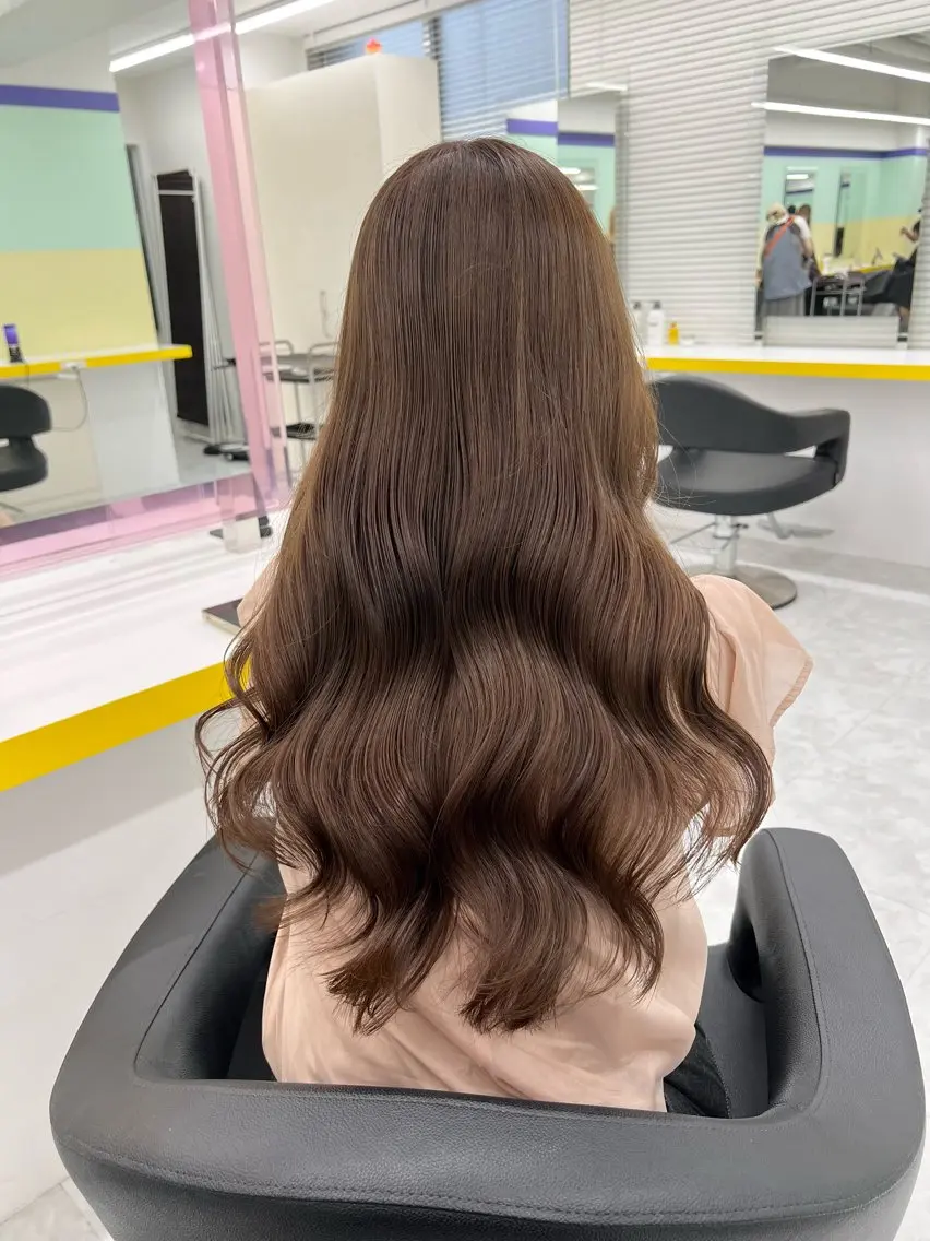 ロング カラー カット ヘアカラー トリートメント レイヤー/韓国❣️ 髪質改善/亘紘輝のヘアスタイル
