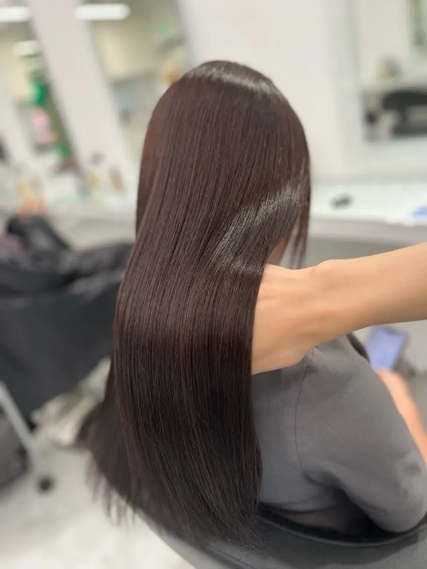 ミディアム カラー ブリーチなし💗 艶カラー 翔太郎のヘアスタイル