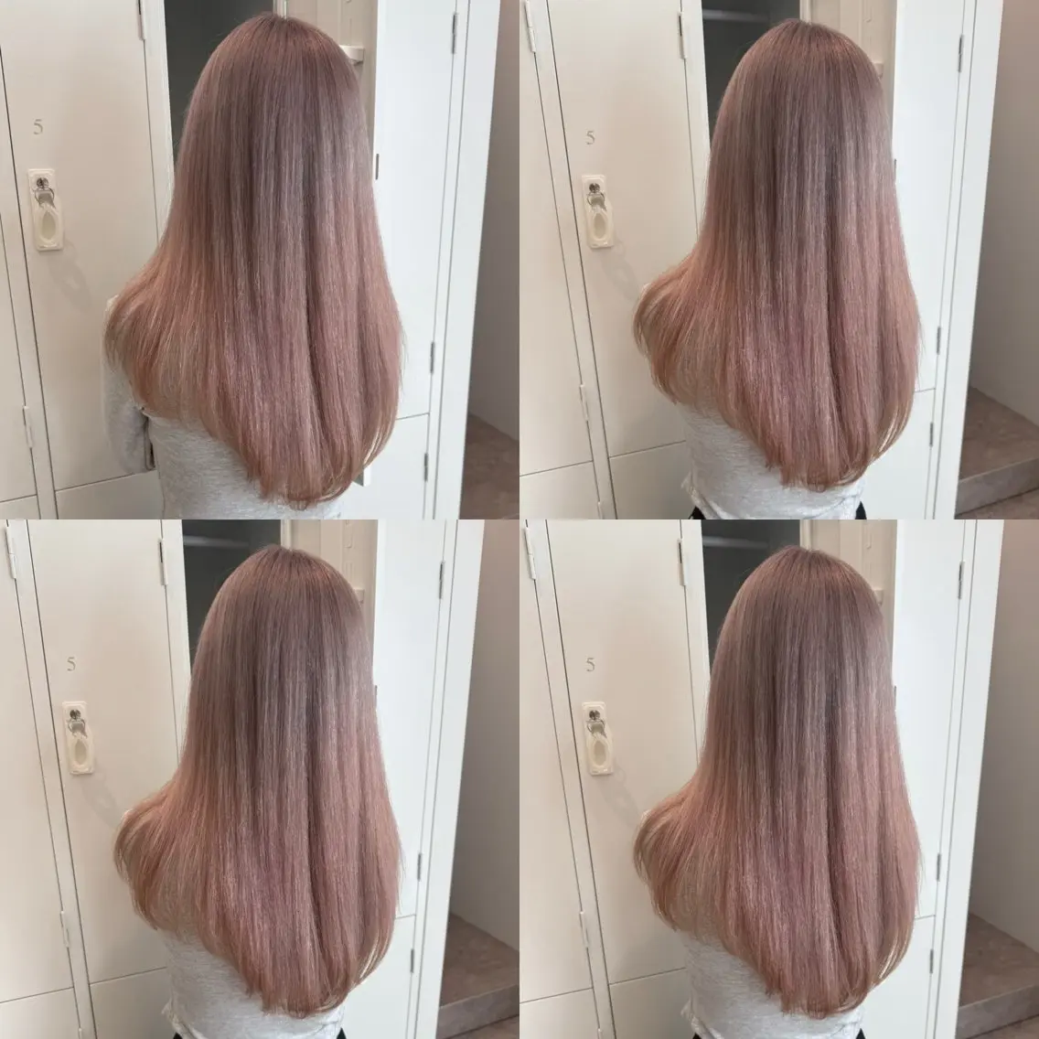 セミロング カラー ブリーチ ダブルカラー イヤリングカラー イルミナカラー ブリーチなしカラー moc立川 ケアブリーチのヘアスタイル