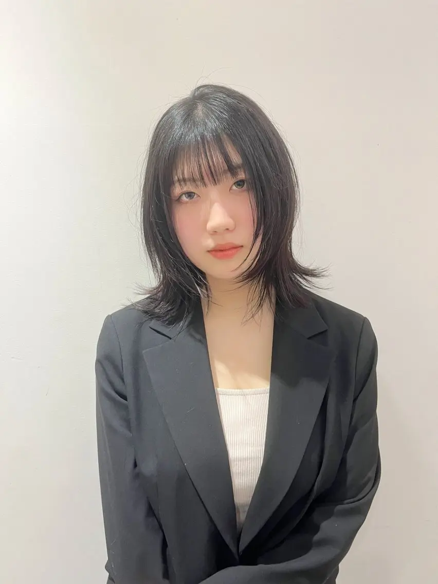 ミディアム ボブレイヤー ミディアムレイヤー ボブ 顔まわりレイヤー 顔周りカット 吉野椋哉 札幌大通りのその他イメージ