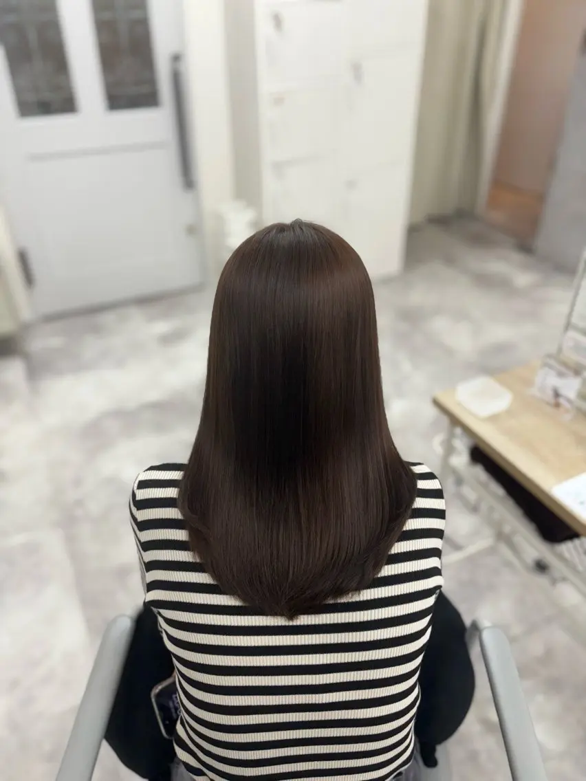 ミディアム カラー ブラウンカラー 透明感カラー ヘーゼル 髪質改善Acero. shoyaのヘアスタイル
