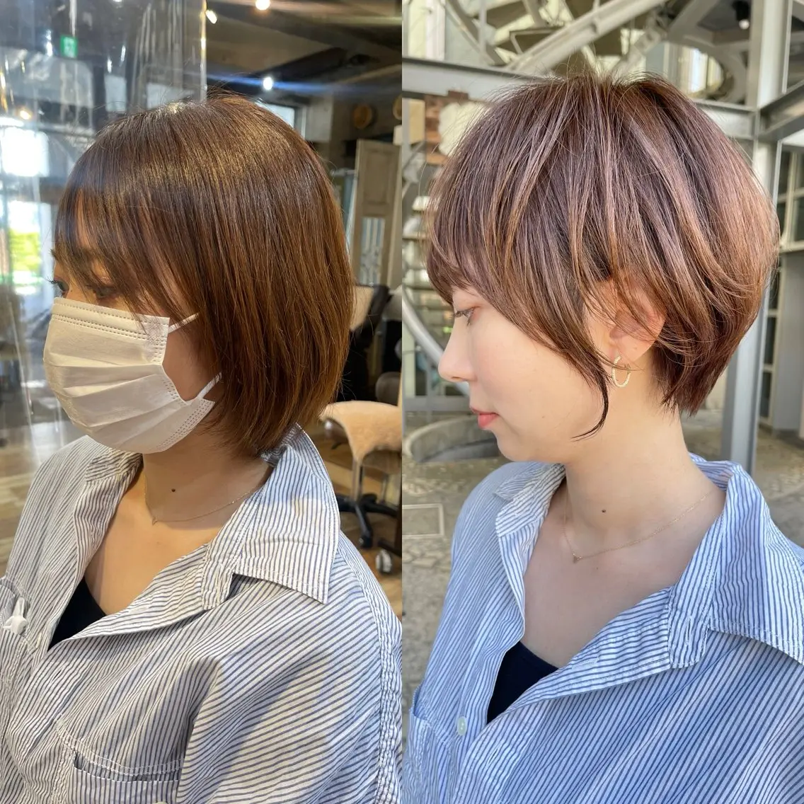 ショート カット ヘアカラー トリートメント 及川 光のヘアスタイル