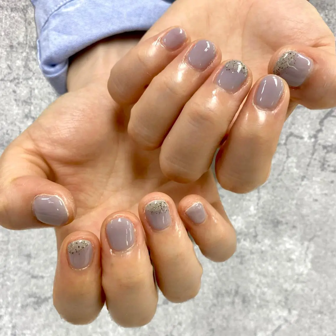 ネイル フットネイル フレンチネイル ジェルネイル ガラスフレンチ グラデーション NUMAZAWA KASUMIのネイルデザイン