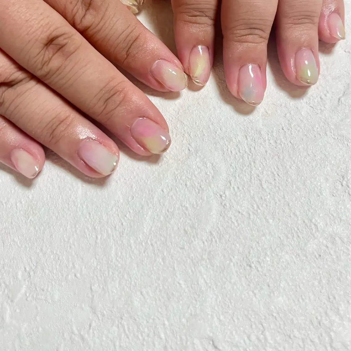 ネイル ミラーネイル ニュアンスネイル パステルネイル ハンドネイル etoile filanteのネイルデザイン