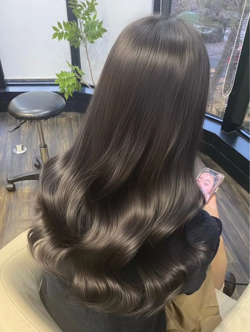 ロング カット ヘアカラー トリートメント yamashita karinのヘアスタイル