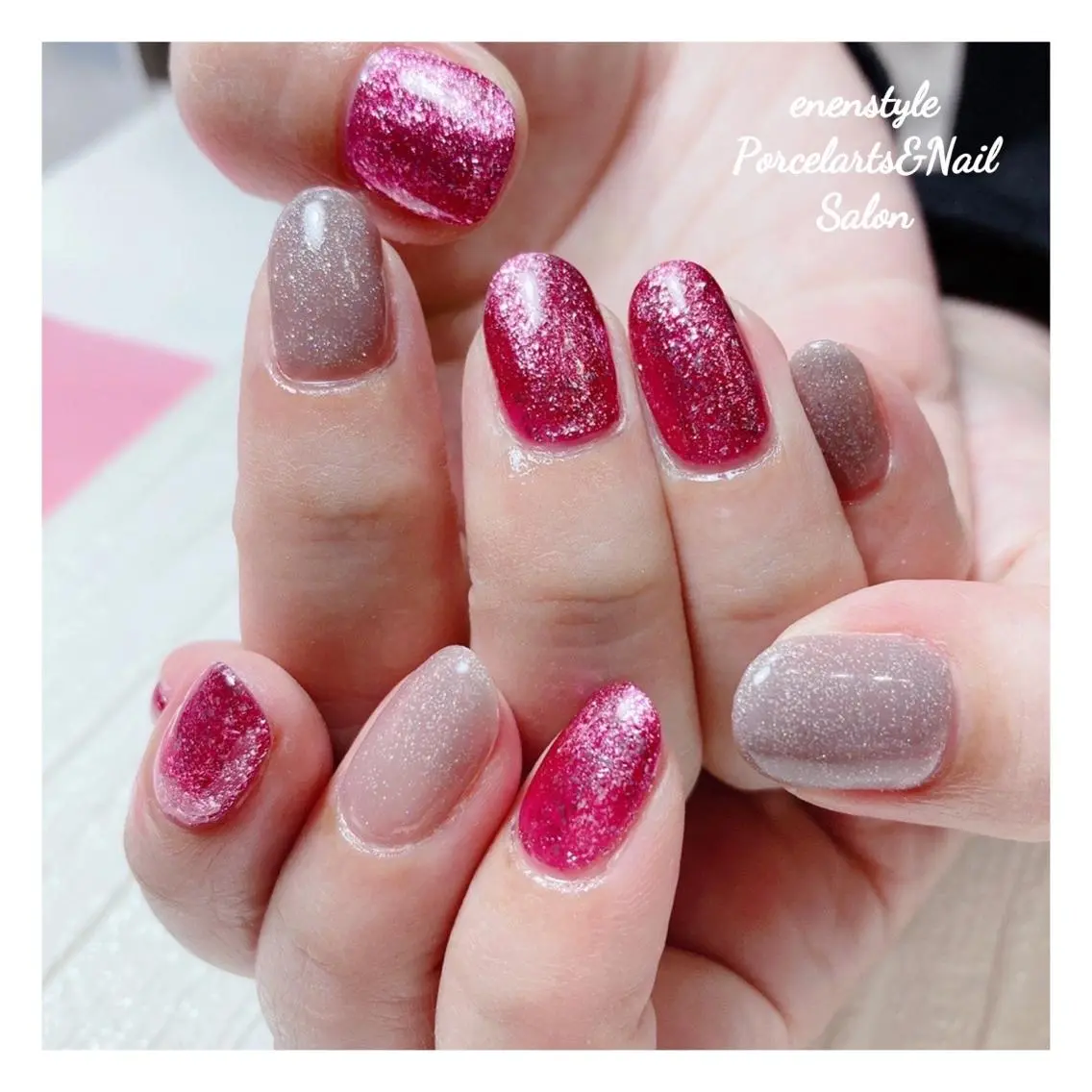 ミディアム ネイル 🐾enen style 🐾のネイルデザイン