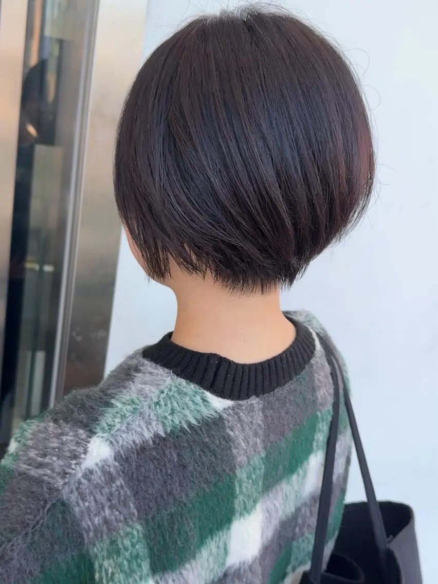 ショート カラー ショートボブ ハンサムショート ボブ くびれヘア ショートヘア 畔上 尚也のヘアスタイル