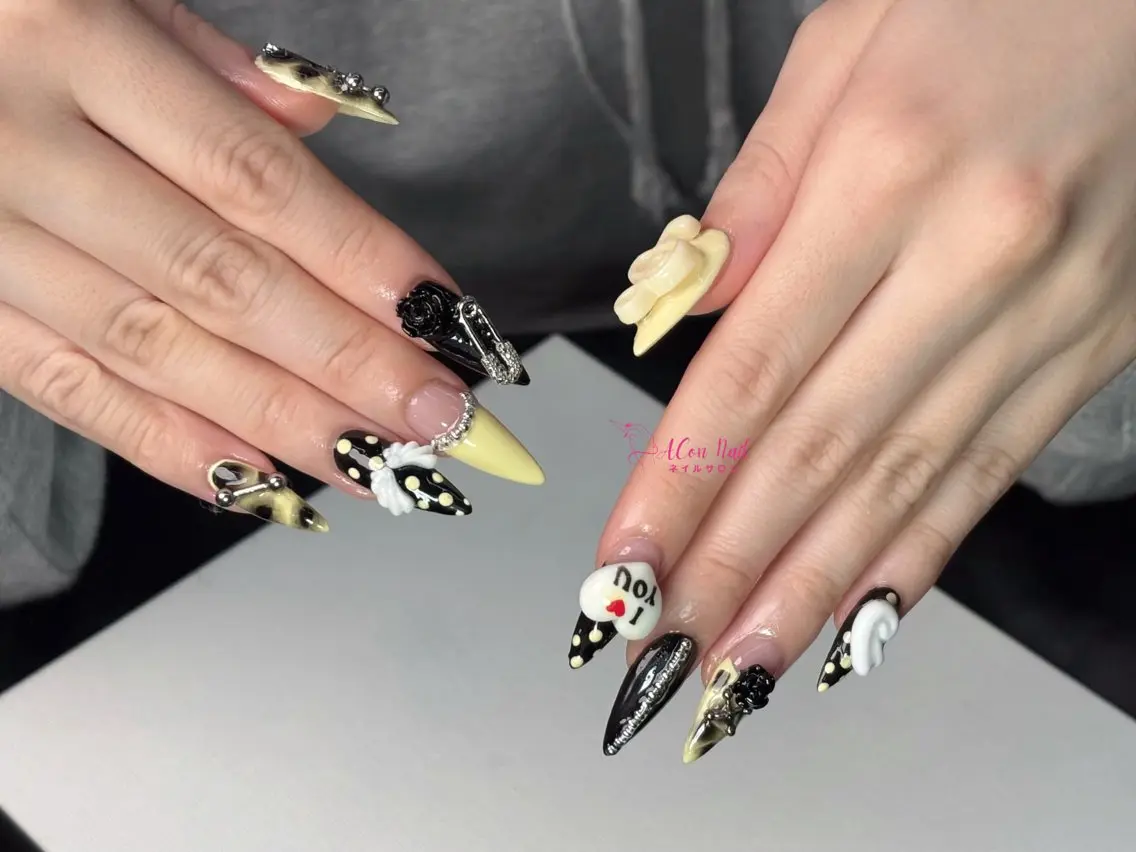 ネイル 桜ネイル 長さ出し フラワーネイル フレンチネイル ジェルネイル ハンドネイル ACon NailSalonのネイルデザイン