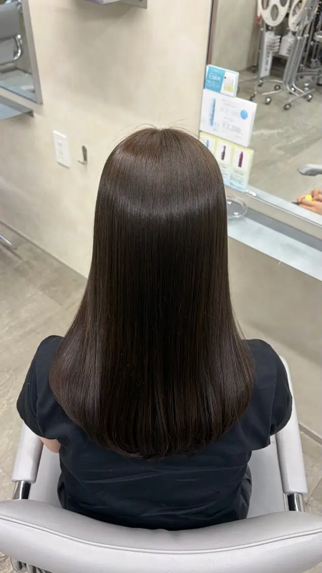 セミロング カット ヘアカラー モデル様大募集🎀 藤岡瑞穂のヘアスタイル