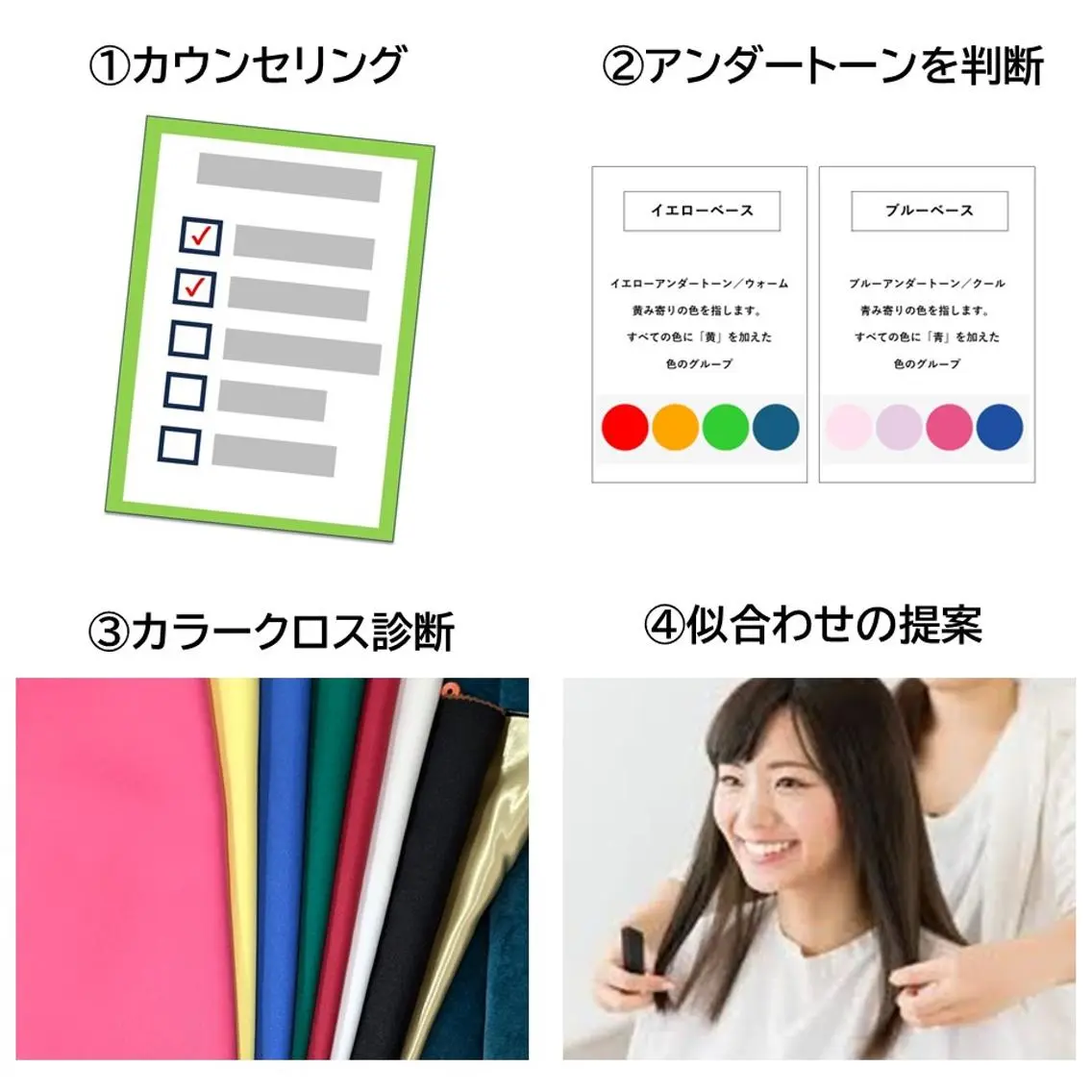 【ペアで楽しむ】パーソナルカラー診断&顔タイプメイク♪結果データ付✨の写真