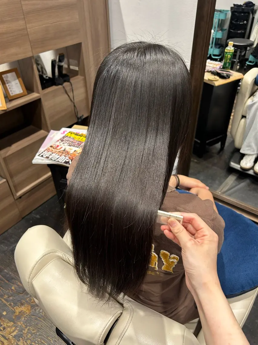 ロング 縮毛矯正 トリートメント ゆいな / 大阪美容室のヘアスタイル