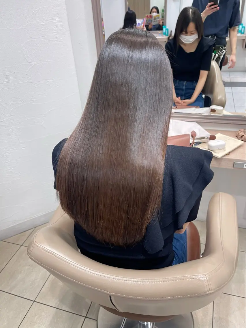 ロング 縮毛矯正 うる艶髪縮毛矯正 🫧hina🫧のヘアスタイル
