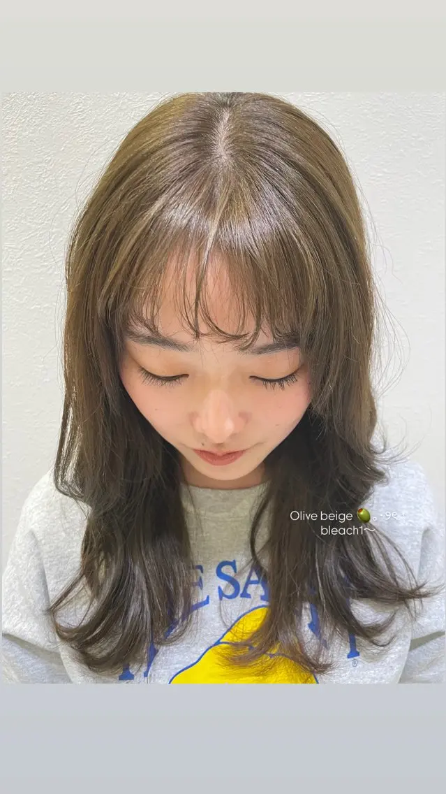 ロング トリートメント ヘアカラー 花華 /九大学研都市 /ブリーチなしカラーのヘアスタイル