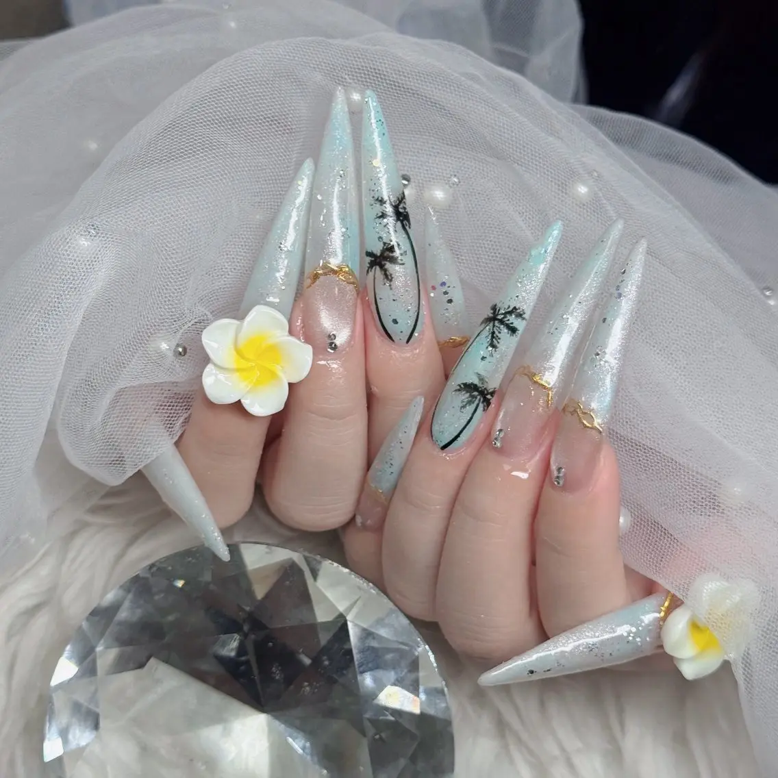 ネイル フットネイル フレンチネイル グラデーション 韓国ネイル ロングネイル ハンドネイル Hani Nail Salonのネイルデザイン