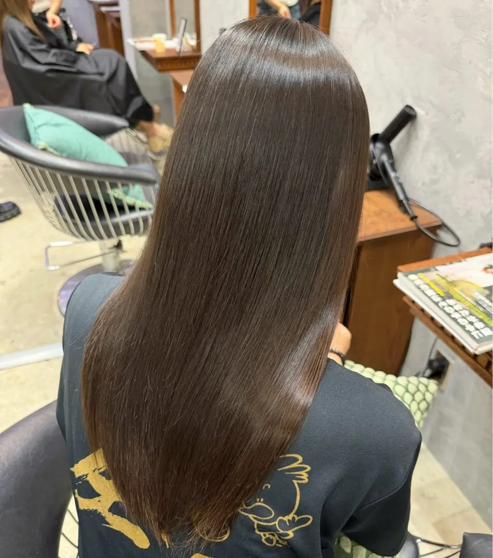 ロング 縮毛矯正 前畑 きりあのヘアスタイル