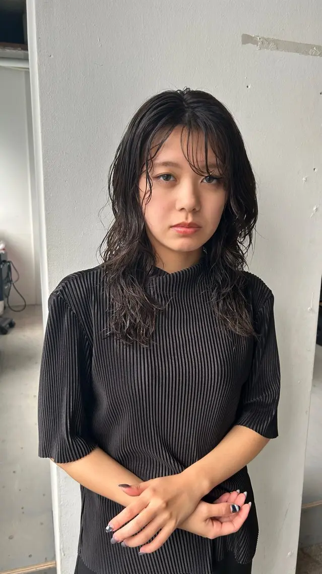 セミロング ヘアカラー 谷口 萌瑛のヘアスタイル