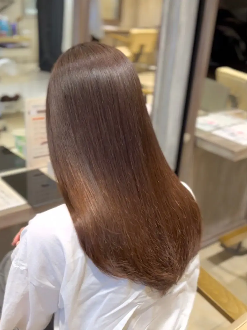 ロング カラー 髪質改善 レイヤーカット 縮毛矯正 高槻No.1🇰🇷 韓国ヘア 橋口陽太のヘアスタイル