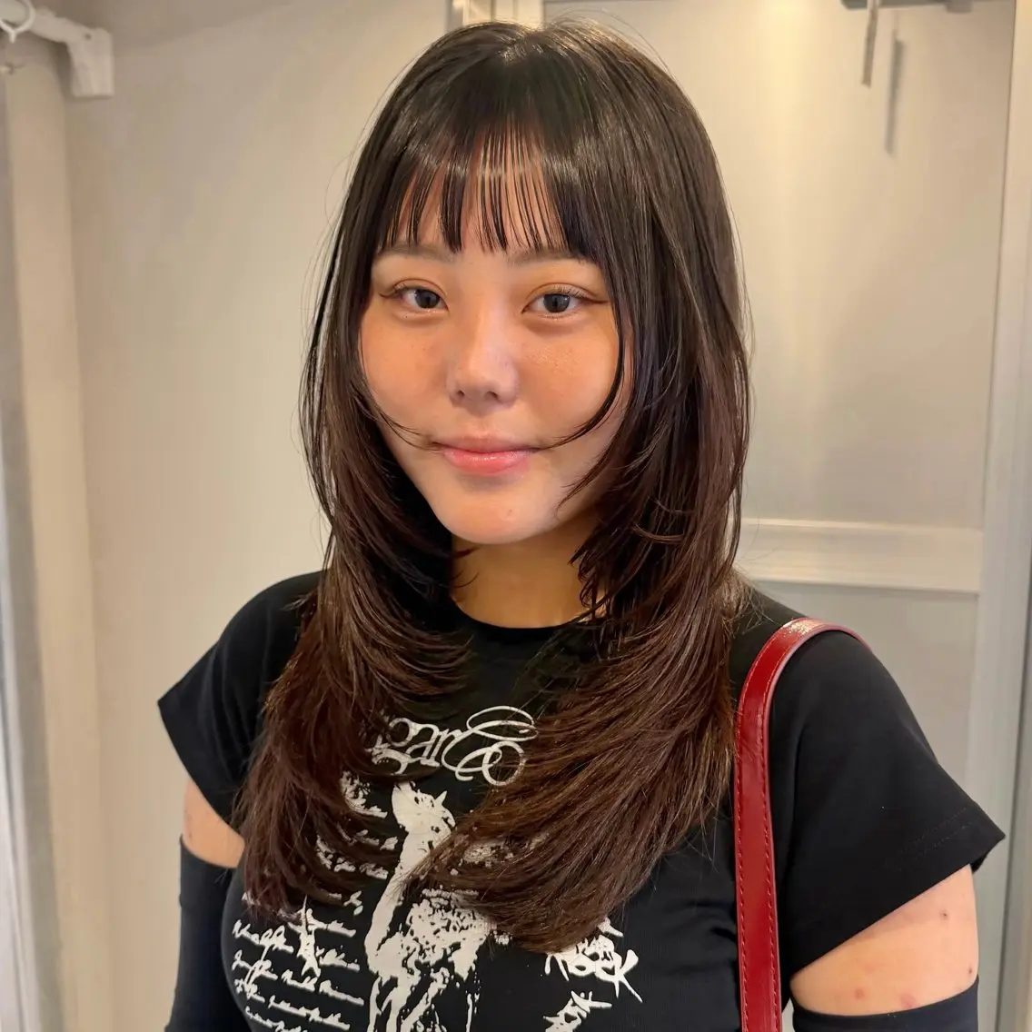 ロング 顔周りレイヤー꙳⋆ ミディアム⌇SAKIのヘアスタイル