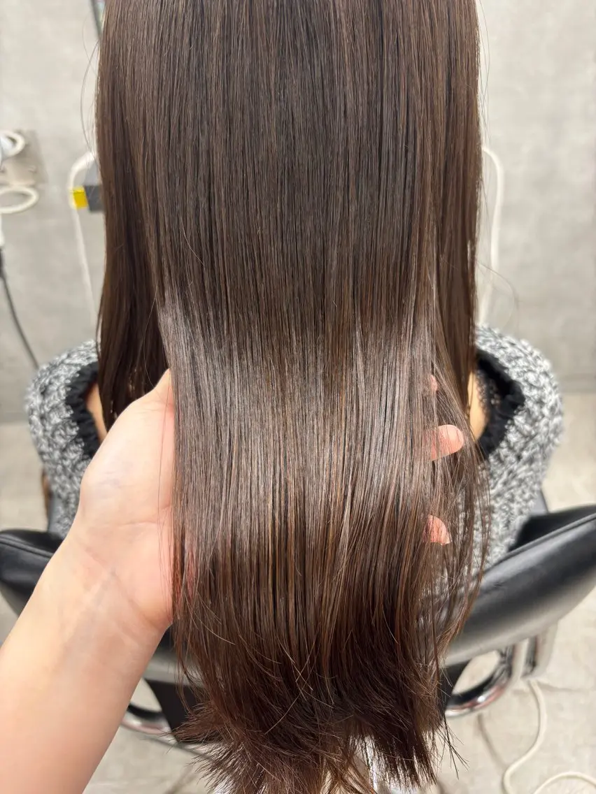 ミディアム 縮毛矯正 トリートメント 宮尾 星夢のヘアスタイル