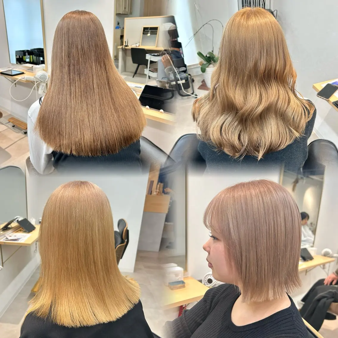 セミロング カラー ベージュカラー ブリーチ ミルクティーベージュ カット ヘアカラー トリートメント ハイライト/レイヤー /艶髪/吉田愛望のヘアスタイル
