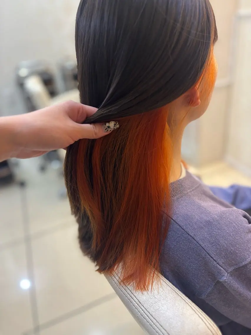 ミディアム ヘアカラー トリートメント はらだ すずのヘアスタイル