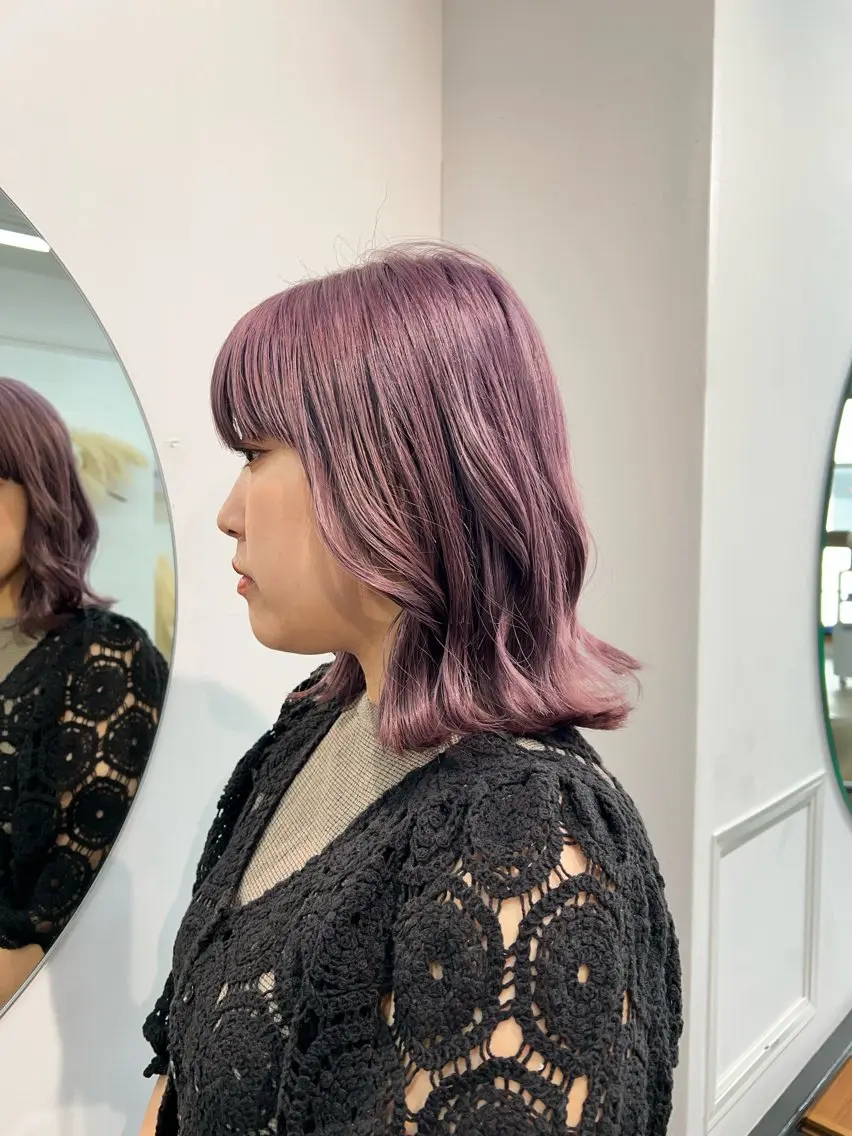 ミディアム カラー カット ヘアカラー トリートメント 横浜/ブリーチ/ ダブルカラー/RINのヘアスタイル