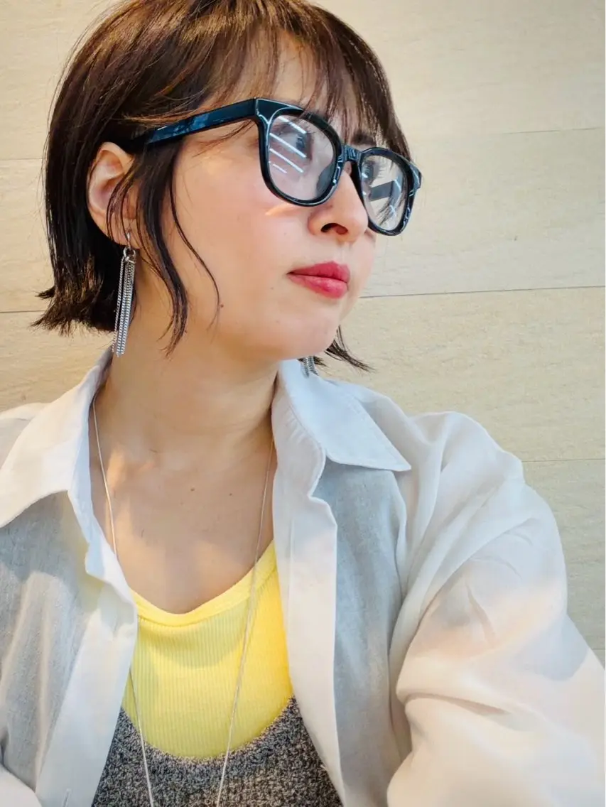 ショート ヘアカラー ママ美容師 ＊ヒマワリのヘアスタイル