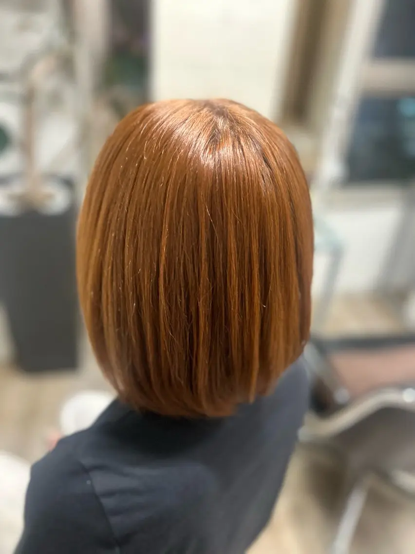 ショート カラー オレンジ ヘアカラー トリートメント ヨシタニ ヒナタのヘアスタイル
