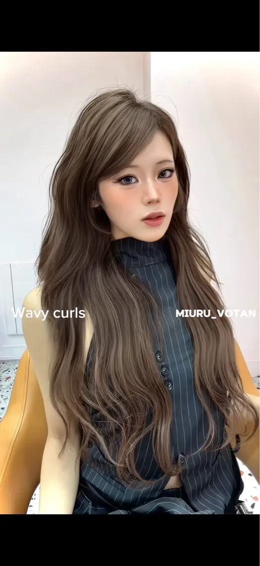 ロング カット miuru/韓国ヘア /レイヤーカットのヘアスタイル