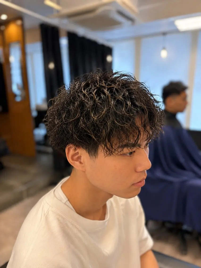 パーマ メンズ メンズサロン リョウタのヘアスタイル