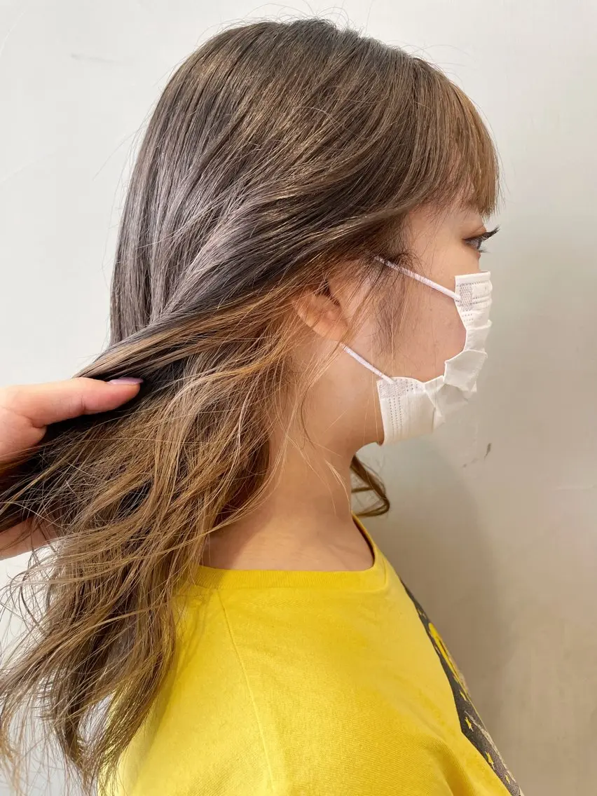 セミロング カラー ヘアアレンジ ヘアカラー トリートメント ヘッドスパ ヘアセット 艶髪/レイヤーカット 🐣misakiのヘアスタイル