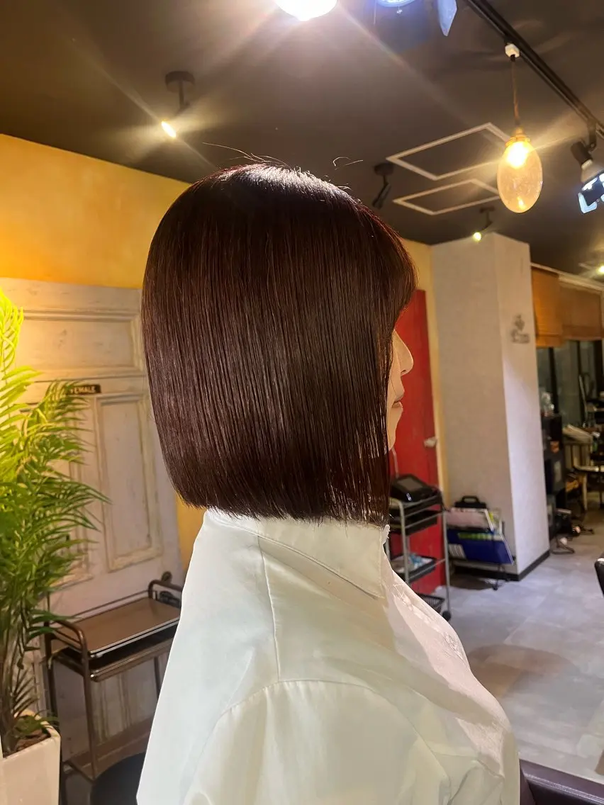 ミディアム ボブ カット Makino🌷 牧野有花のヘアスタイル