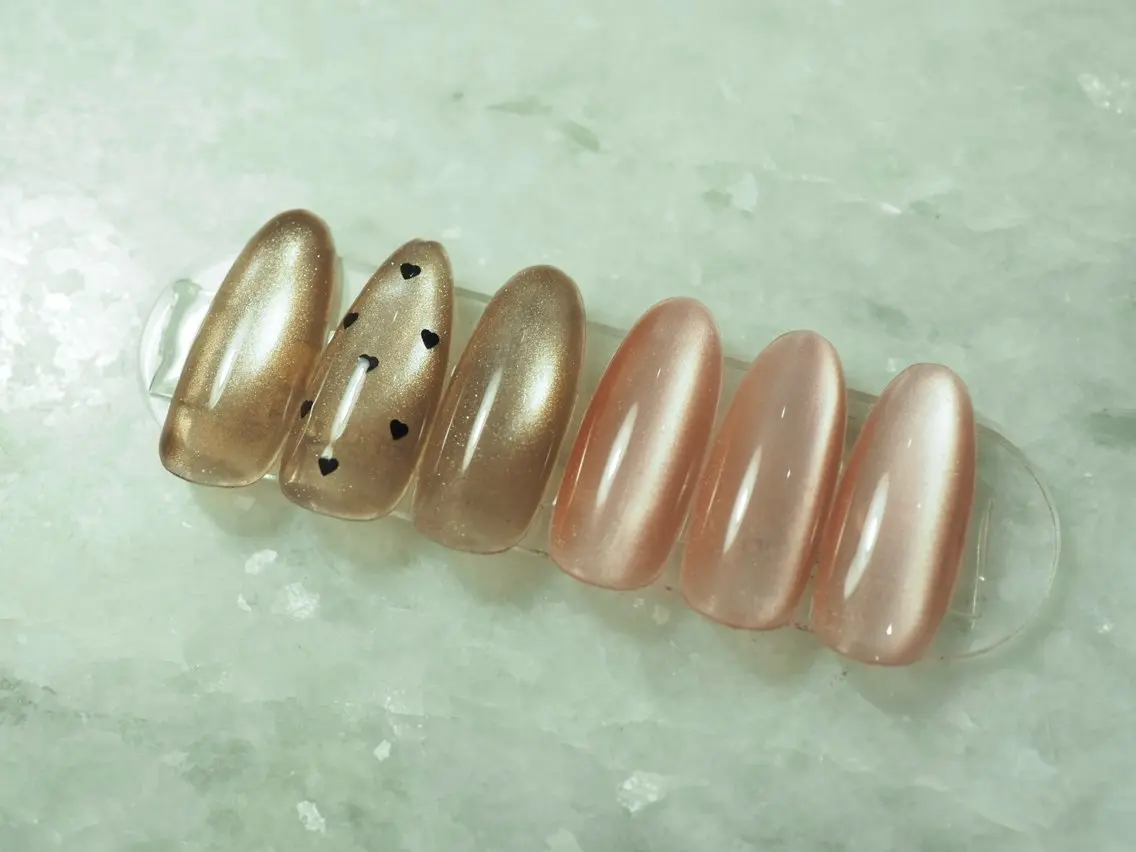 ネイル ラメ(グリッター) マグネットネイル オフィスネイル ワンカラーネイル シンプルネイル 雀宮 自爪育成 Re.nail〜寺本のネイルデザイン