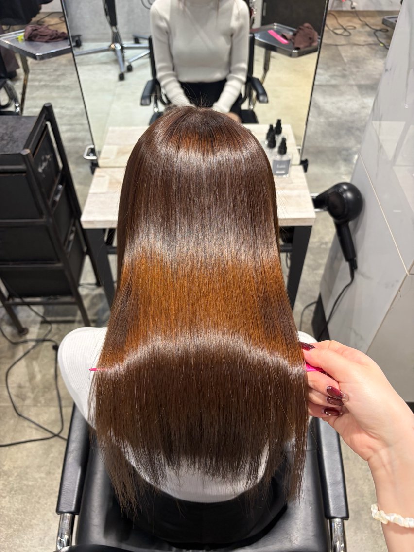 ロング 髪質改善 トリートメント ヘアカラー 縮毛矯正 Lutia池袋🌛 刈込和佳奈¦komiのヘアスタイル
