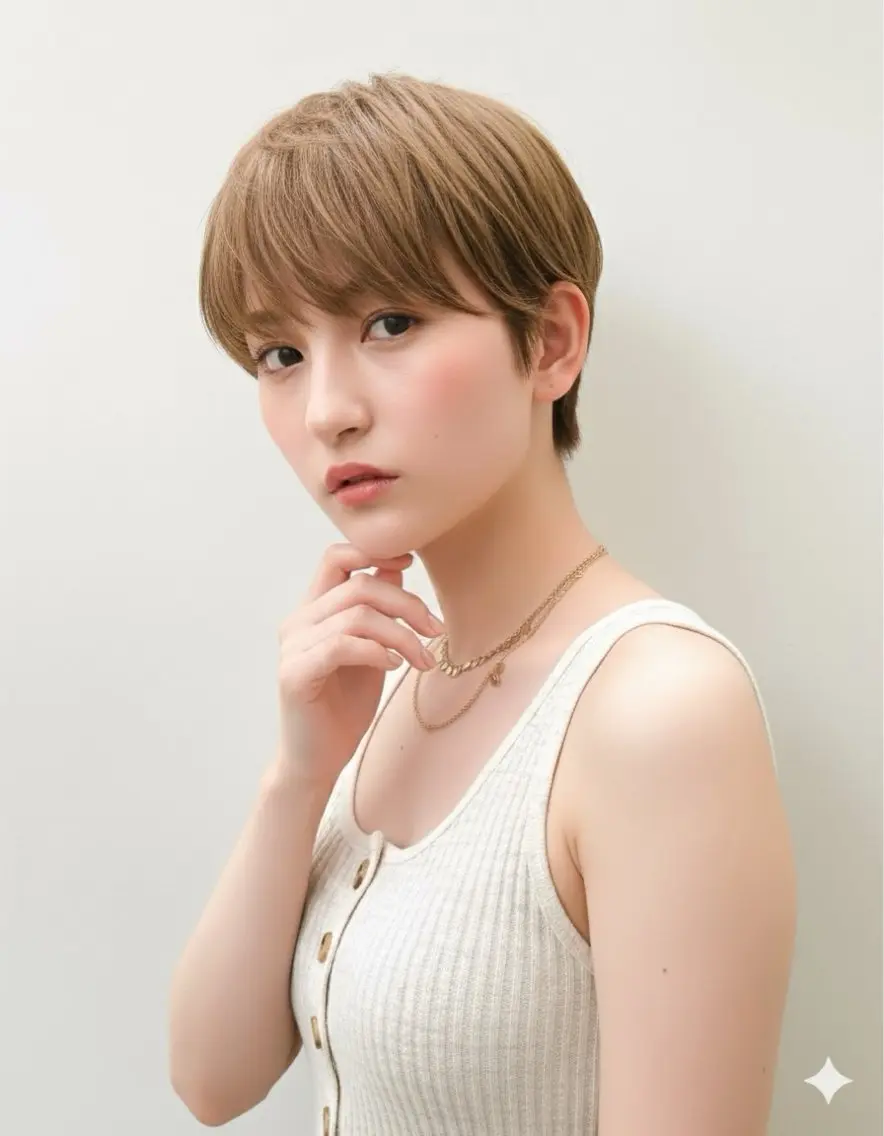 ショート カット ヘアカラー トリートメント ヘッドスパ ヘアセット リベルテ 渋谷のヘアスタイル