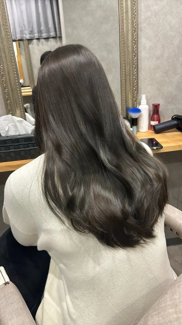 ロング カラー アッシュ ヘアカラー 透明感カラー/ ブリーチ無し/RYOのヘアスタイル