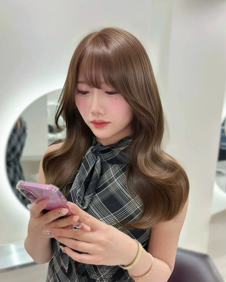 ロング カラー ベージュカラー ヘーゼル カット ヘアカラー 縮毛矯正 トリートメント 🌸グレージュ/ ベージュ🌸yutaのヘアスタイル