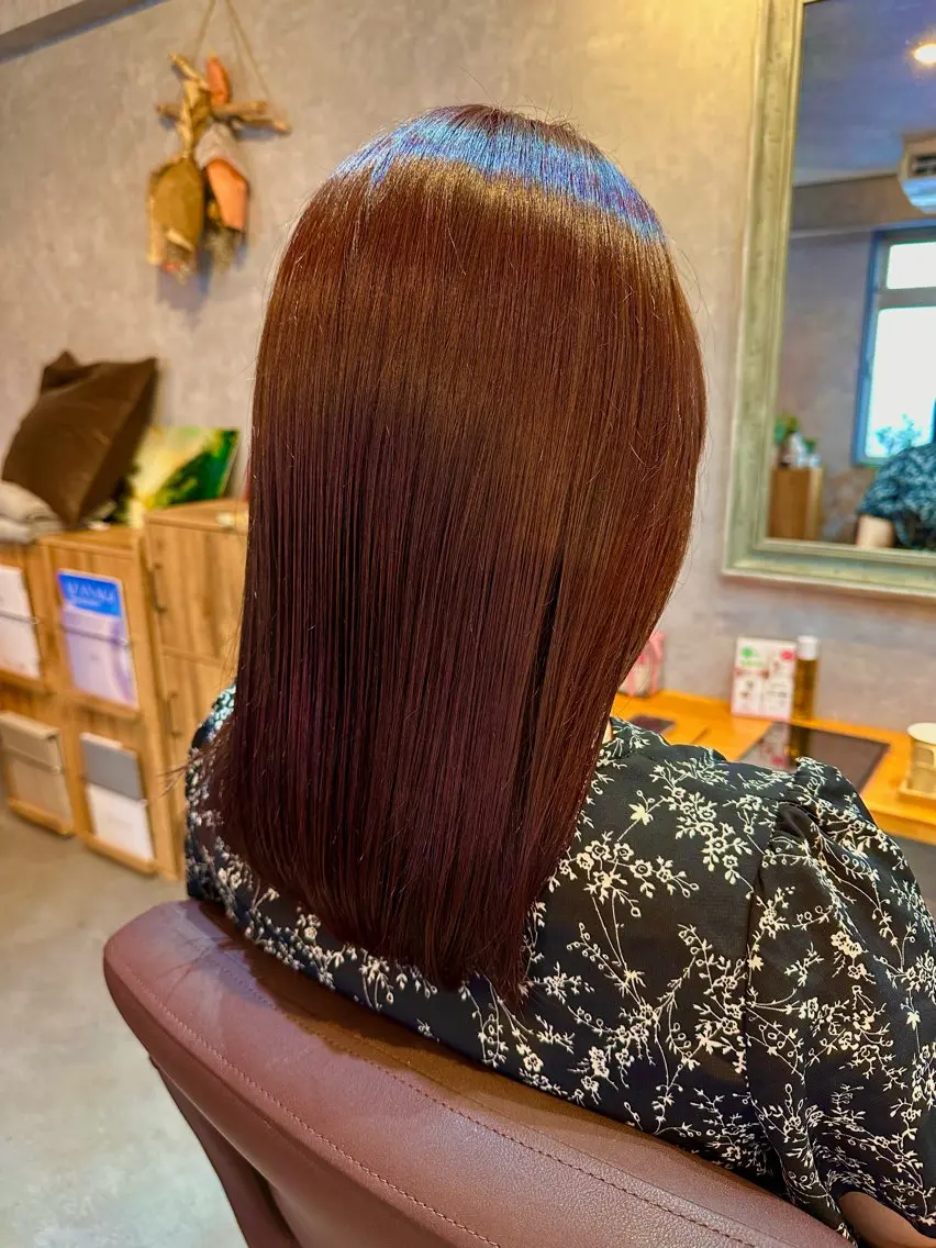 セミロング カラー カット ヘアカラー トリートメント trym/ 木原裕希のヘアスタイル
