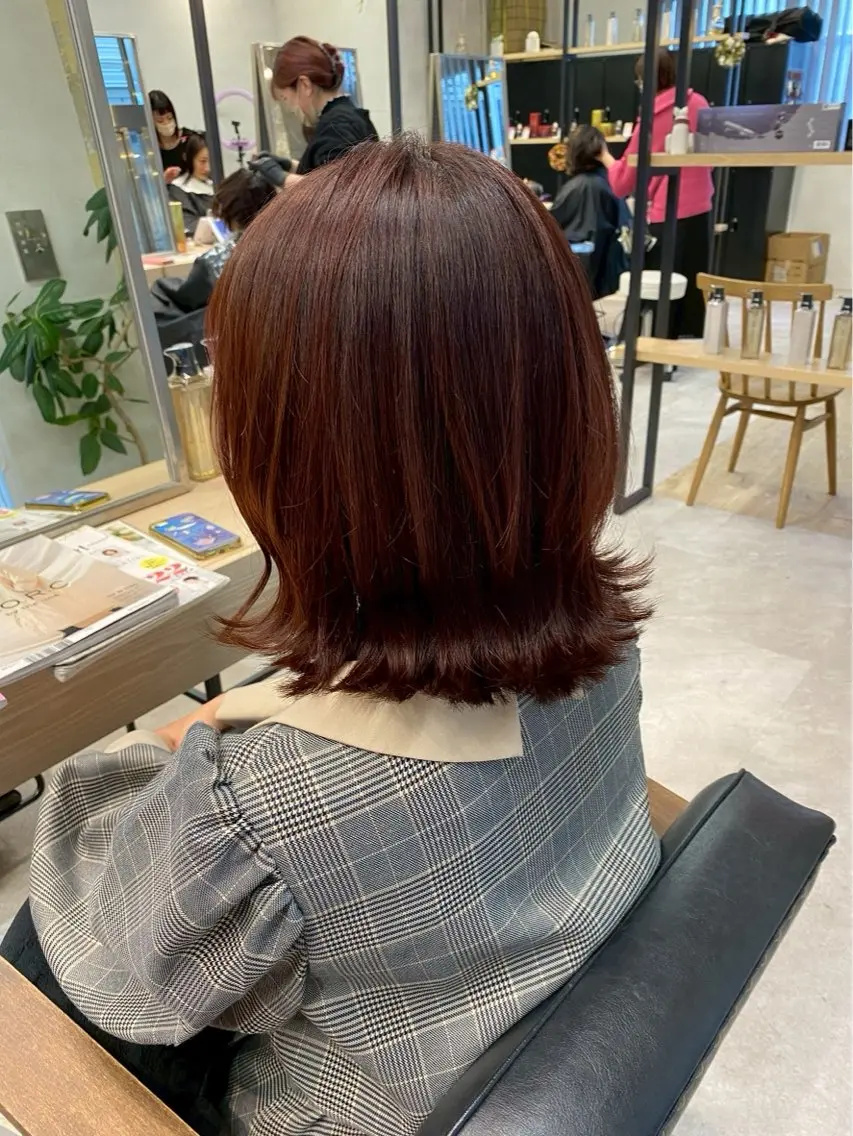セミロング カラー 暖色/暗髪カラー🎀 かのんのヘアスタイル