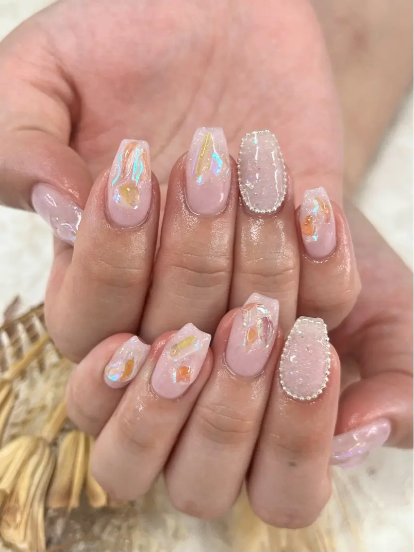 ネイル ストーンネイル ハンドネイル Basic町田本店 Suzunaのネイルデザイン